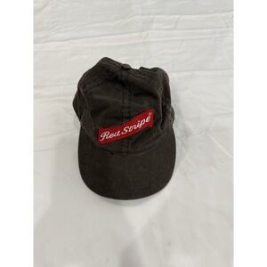 Red Stripe Lager Beer Brewed In Jamaica Vintage Adjustable Brown Fit Hat Cap